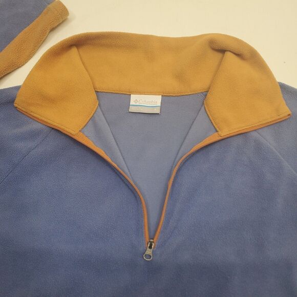 Columbia 1/4 Zip Micro Fleece Pullover Sweater Women's L Color block Long Sleeve - Picture 4 of 12